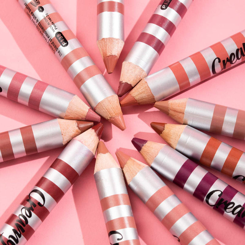 [Australia] - MEICOLY 12 Colors Lip Liner Pencil Set,Lipstick Combination Kit,Matte Lipstick Nude Color Vibrant Smooth High Pigment Pen with 1 pc Large Sharpener 