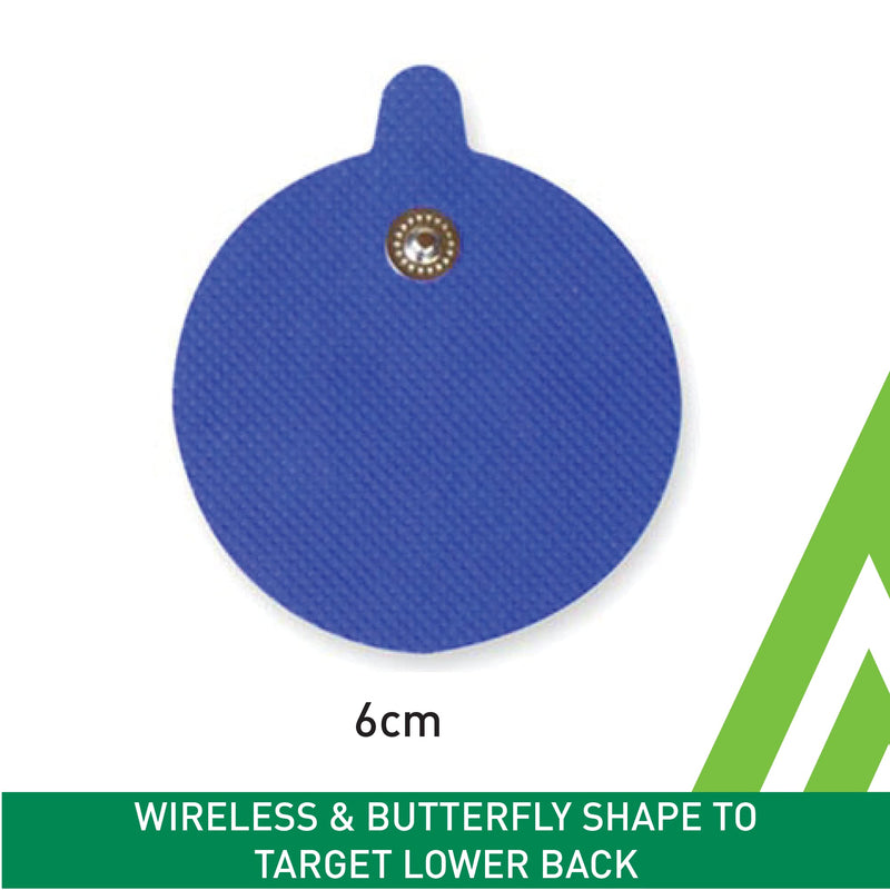 [Australia] - Med-Fit TENS Electrodes - Premium Quality 60mm Round Stud Replacement Electrode Pads for TENS Machines and Muscle stimulators – Pack of 8 TENS Unit Pads in Total CE Approved 