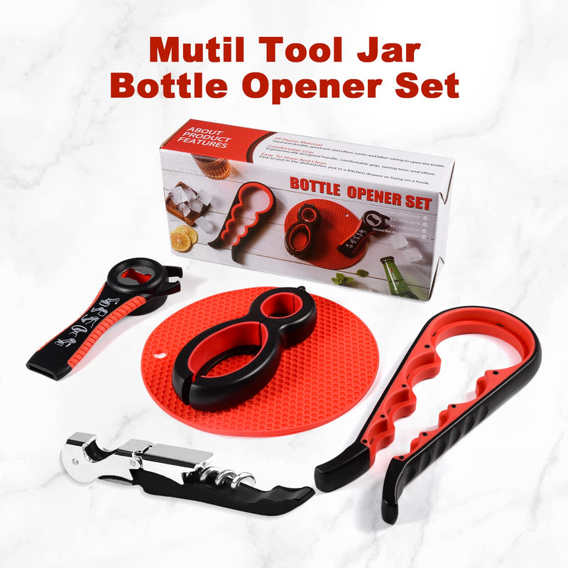 [Australia] - Jar Opener for Weak Hands - 5 Pack Bottle Openers for Arthritis Hands, Can Openers for Arthritic Hands, Top Gadgets Disability Aids and Equipment for Kitchen 