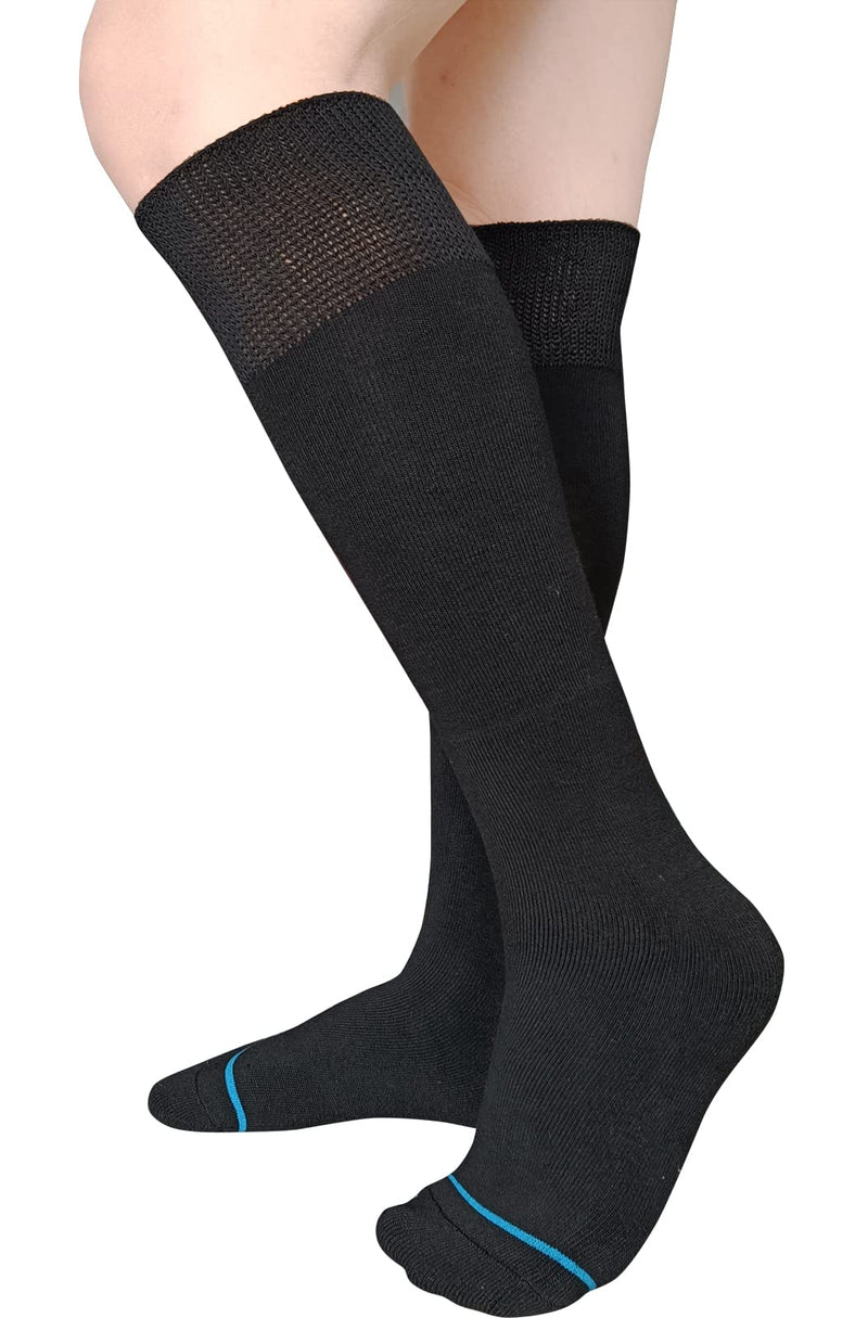 [Australia] - Walking Boot Socks Replacement Sock Liner for Orthopedic Walker Brace,Tube Socks Under Air Cam Walkers and Fracture Boot Cast Surgical Leg Cover Black 4 Pack 