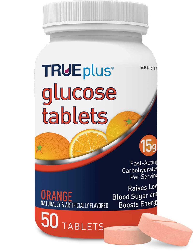 [Australia] - TRUEplus® Glucose Tablets, Orange - 50ct 50 Count (Pack of 1) 
