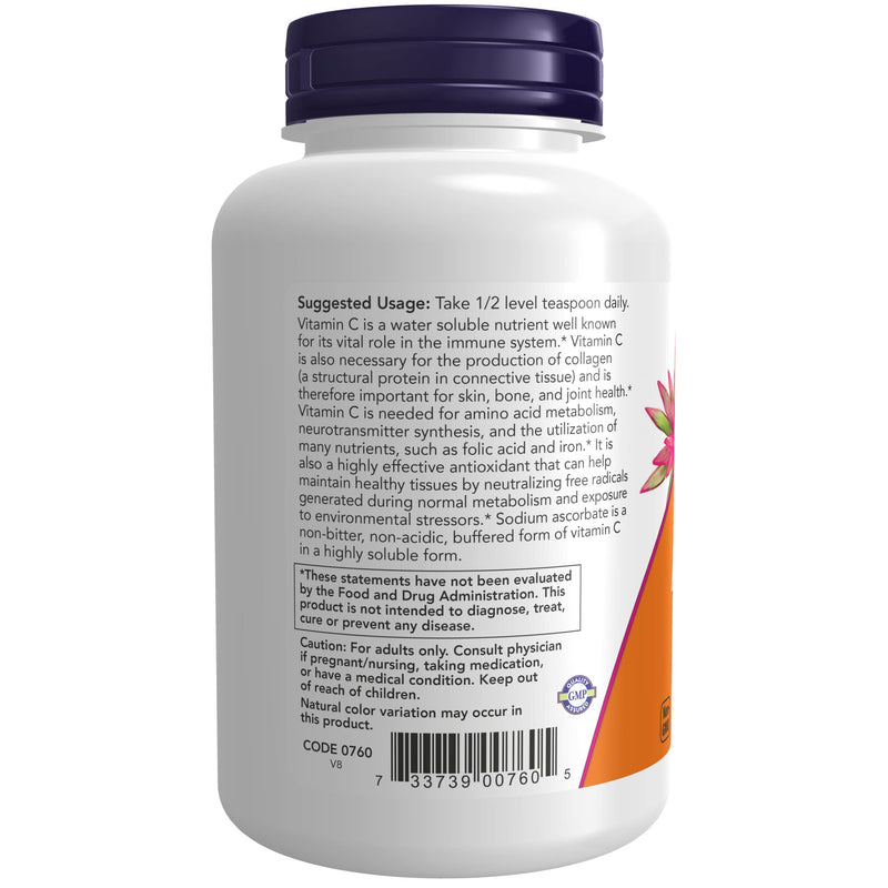 [Australia] - NOW Supplements, Sodium Ascorbate Powder, Buffered, Antioxidant Protection*, 8-Ounce 1 