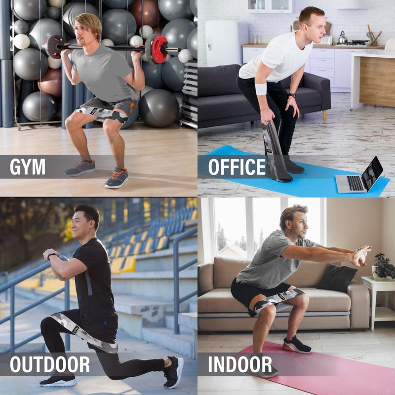 [Australia] - TROTH Resistance Bands Set Men, Exercise Bands Resistance for Women, Physio Bands, Stretch Bands for Exercise, Gym Bands for Strength Training, Loop Bands for Stretching, Pilates & Pull Up Workout Gray, Black, Camouflage 