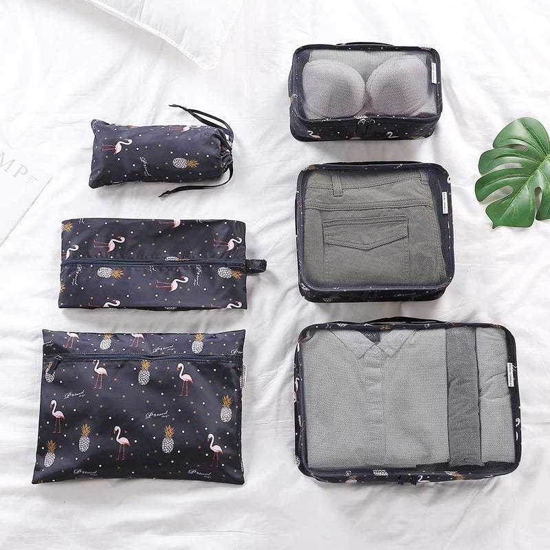 [Australia] - Tuscall Packing Cube Set 6pcs Travel Luggage Packing Organiser for Backpack, Carry on Luggage (New Edition) New Edition 