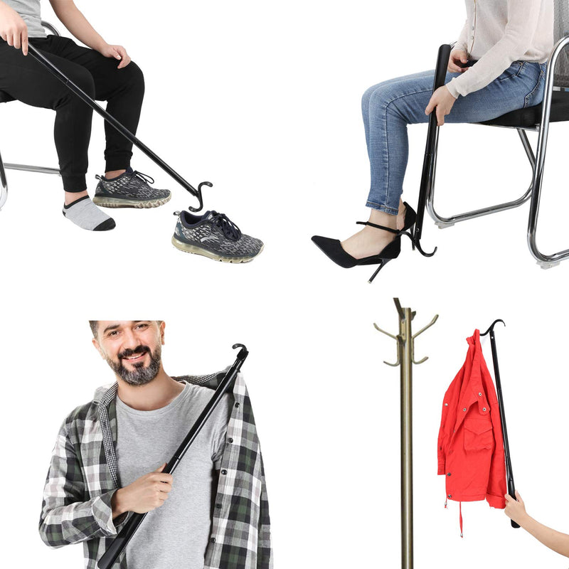 [Australia] - 35" Long Dressing Stick with Shoe Horn with Sock Removal Tool, Adjustable Extended Dressing Aids for Shoes, Socks, Shirts and Pants 