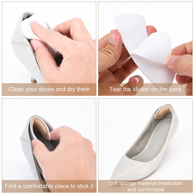 [Australia] - SUSSURRO 20 Pcs Heel Protectors for Shoes, Heel Cushion Pads, Heel Inserts Filler, Shoe Inserts for Shoes Too Big Suitable for Men, Women and Child（Beige） 