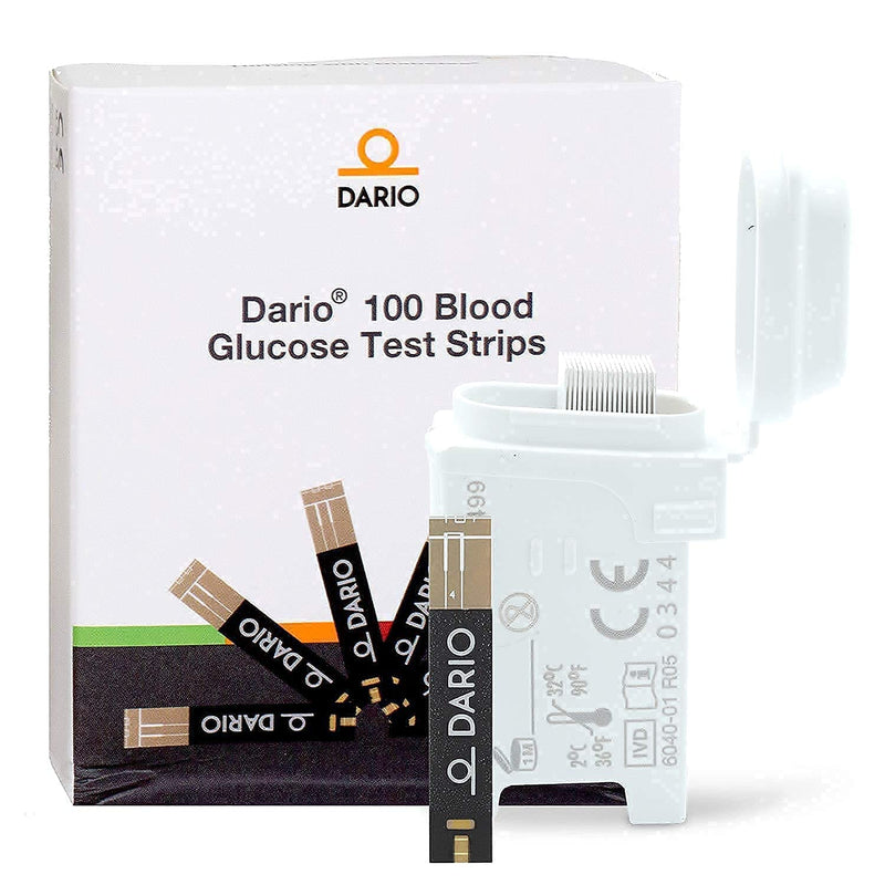 [Australia] - Dario Test Strips and Lancets Bundle Set (100 of Each) for Your Dario Blood Sugar Level Smart Monitoring Kit for Diabetes Care Bundle & Save On Supplies 