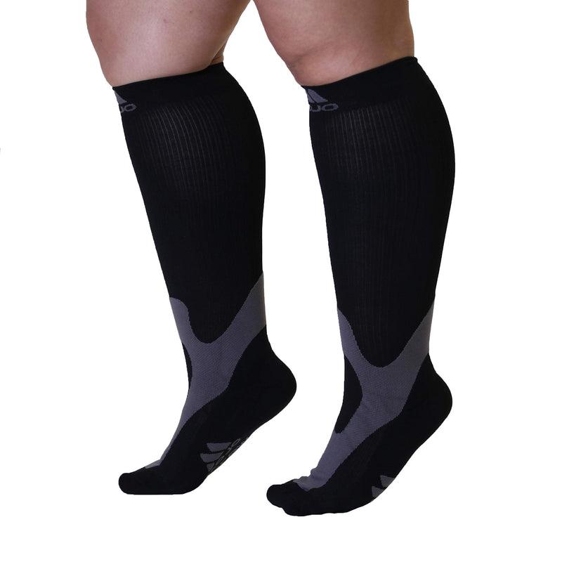 [Australia] - Mojo Medical Compression Socks for Women & Men Circulation - 20-30mmHg 4X-Large Black 