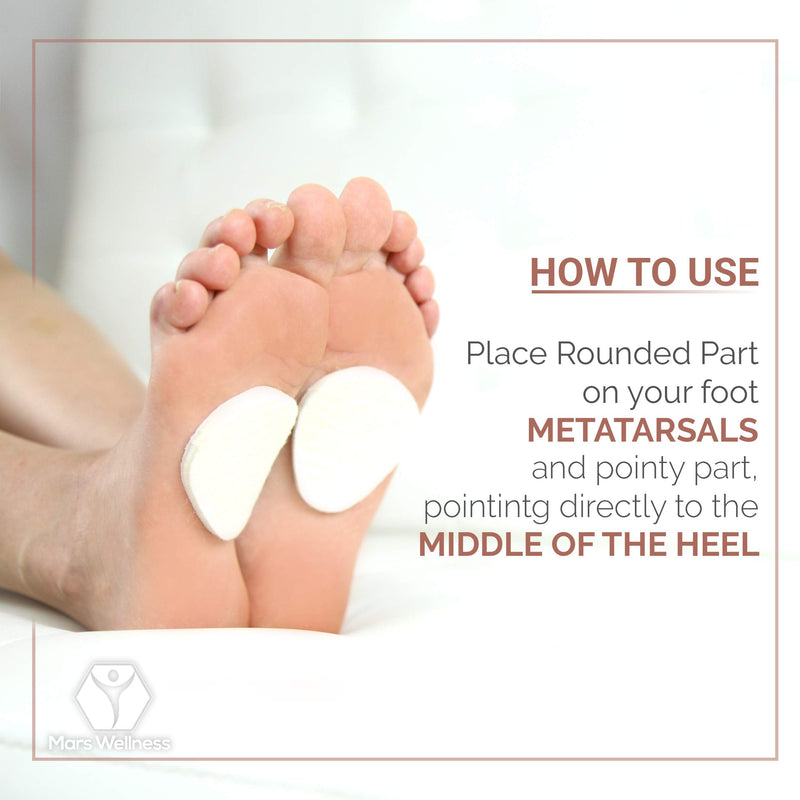 [Australia] - Metatarsal Felt Foot Pad Skived Cut (1/4" Thick) - 6 Pairs (12 Pieces) 1/4\" Thick 