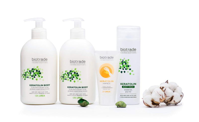 [Australia] - BiotradeTM Keratolin Body Milk 400 ml, with 8 Percent Urea for Dry and Itching Skin, Soothes Itching , Deeply Hydrates the Skin 