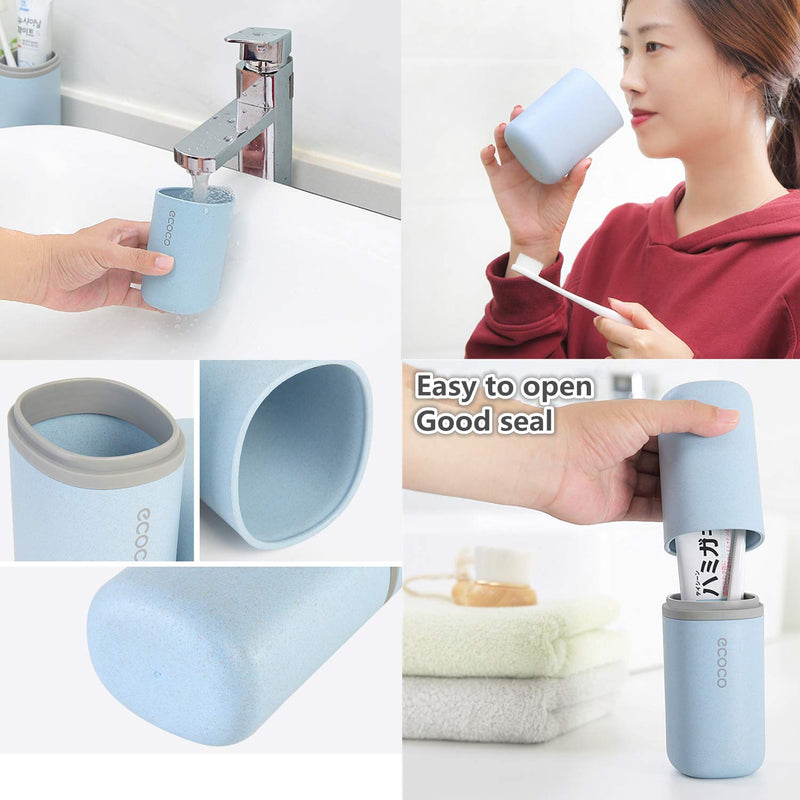 [Australia] - Meiyijia Travel Toothbrush Holder, Toothpaste Holder, Portable, Dustproof, Antibacterial, Toothbrush Case for Travel, Family, Camping, School Pink/1 
