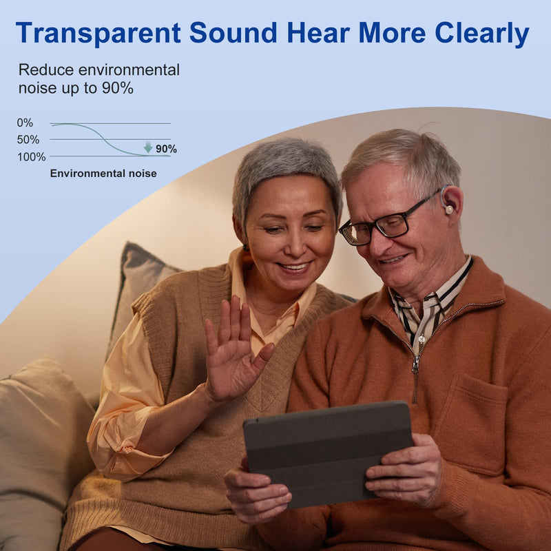 [Australia] - Hearing Aids for Seniors, Rechargeable with Noise Cancelling, Nano Hearing Aids,Digital Hearing Amplifier for Hearing Loss, Invisible Hearing Aid,Ear Sound Amplifier,Hearing Devices Assist(BROWN) Brown 