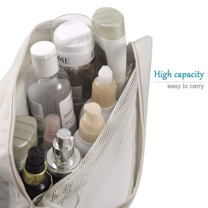 [Australia] - L&FY Multifunction Portable Travel Toiletry Bag Cosmetic Makeup Pouch Toiletry Case Wash Organizer (Beige) Beige 