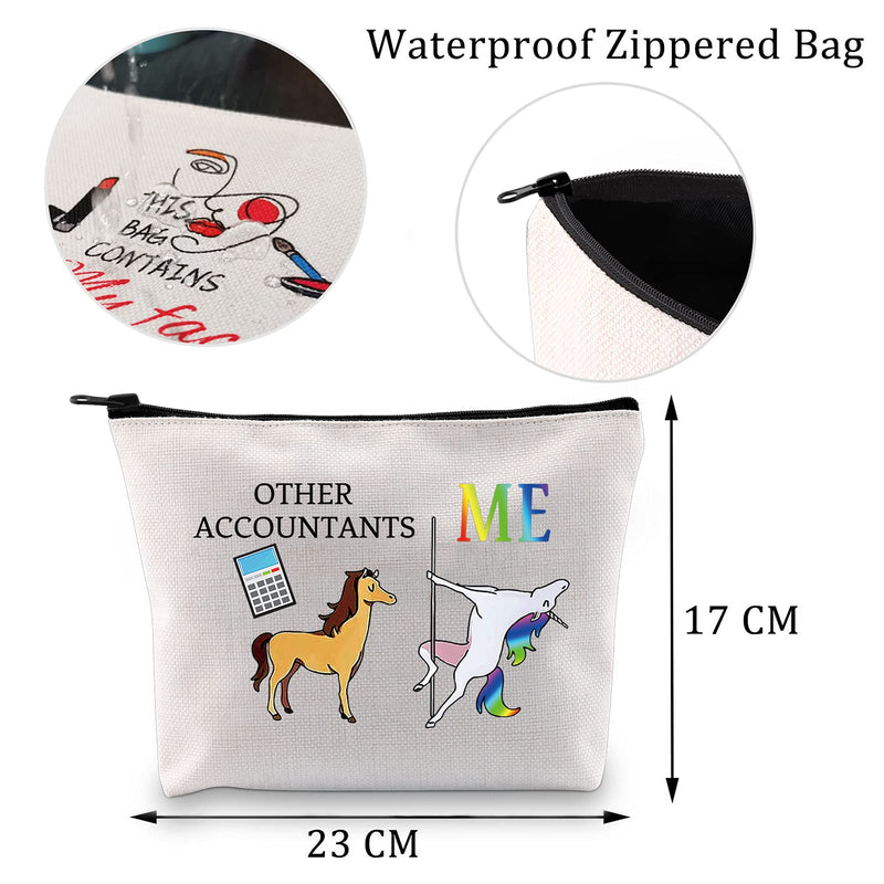 [Australia] - Accountant Gifts for Women Accountant Makeup Bag Other Accountants Me Unicorn Funny Accountant Gifts Accountant Bag 