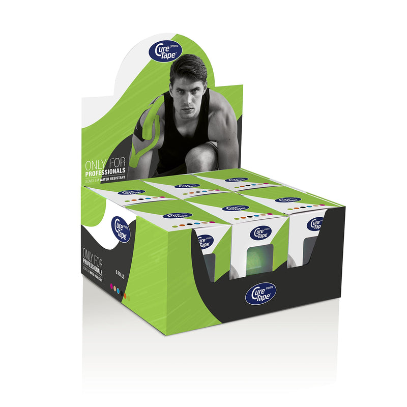 [Australia] - CureTape® Sports Kinesiology Tape | 30% Stronger Adhesion for Extreme Sporting Conditions | Waterproof & Quick Dry Viscose | Recover Faster, Train Harder! (Lime) Lime 