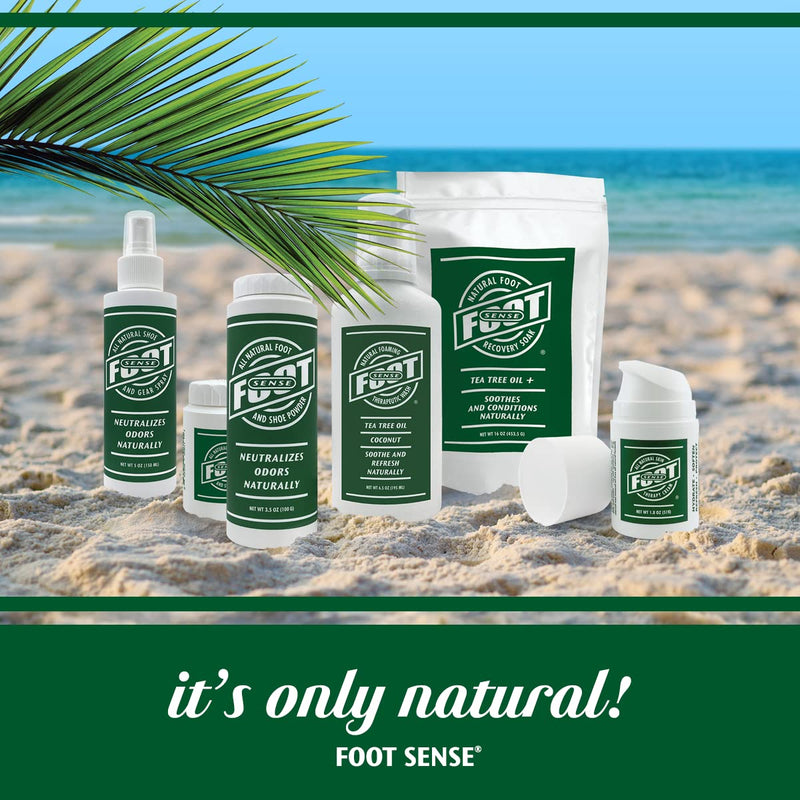 [Australia] - Natural Foot and Shoe Odor Eliminator – Talc-Free Shoe Deodorizer and Body Powder Neutralizes Smelly Odors – Long-Lasting, Fast-Acting Foot Powder for Kids and Adults USA- Made by Foot Sense - 4 Pack 1.76 Ounce (Pack of 4) 