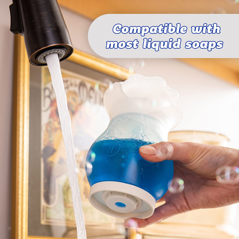 [Australia] - Scrub Daddy Soap Dispenser for Kitchen and Bathroom - Soap Daddy - Refillable Soap Dispenser for Countertop, Dual Action with Easy Grip Sides, Multi-use, 1 ct single 