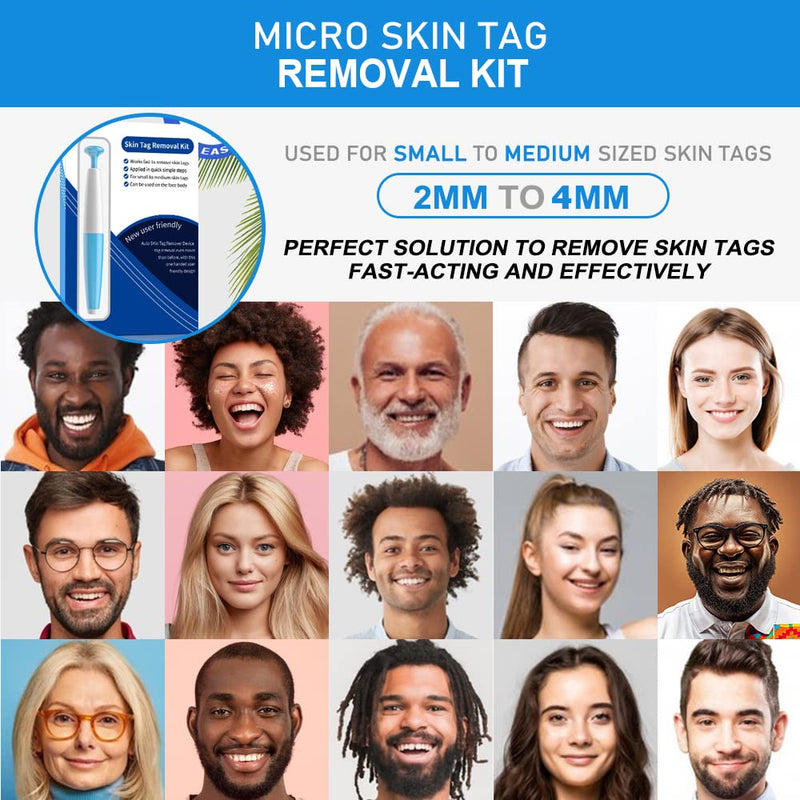 [Australia] - Skin Tag Remover, 40 Bands Skin Tag Removal Kit 2-4 mm with 36Pcs Repair Patches for Small to Medium Skin Tags, Application Device to Remove Skin Tags 