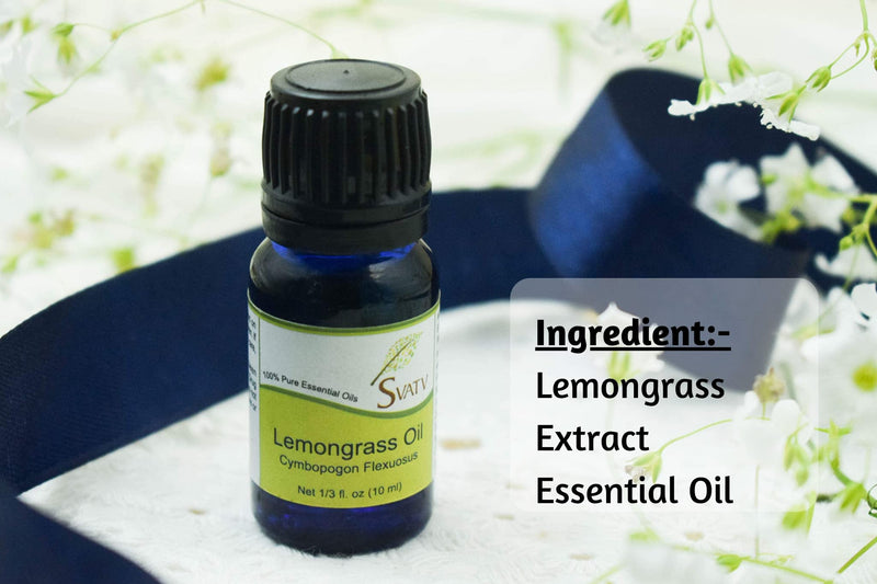 [Australia] - SVATV Lemongrass Essential Oil Therapeutic Grade Aromatherapy Oils Fragrance Oil for Diffuser Yoga Massage & DIY Personal Care 10 ml 