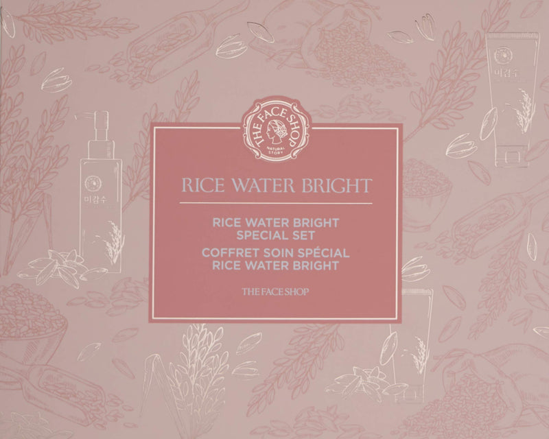 [Australia] - THE FACE SHOP Rice Water Bright Set - Cleanser 150ml + Light Cleansing Oil 150ml + Foam 100ml Rice Water Face Set 