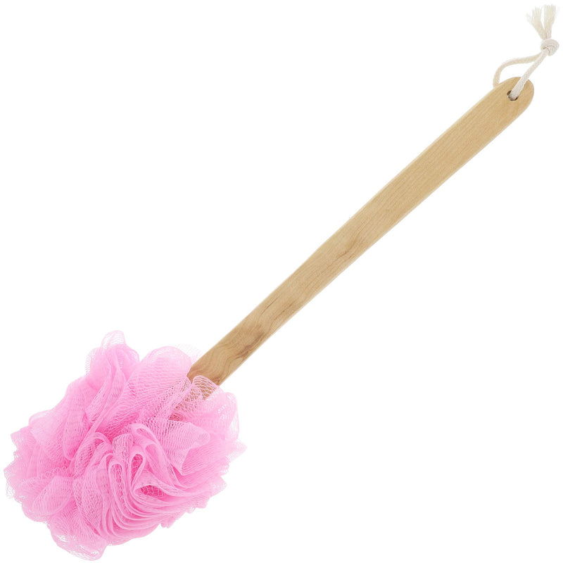 [Australia] - Juvale Bath Shower Body Wash Puff with Long Handle (4 Pack) 4 Colors 