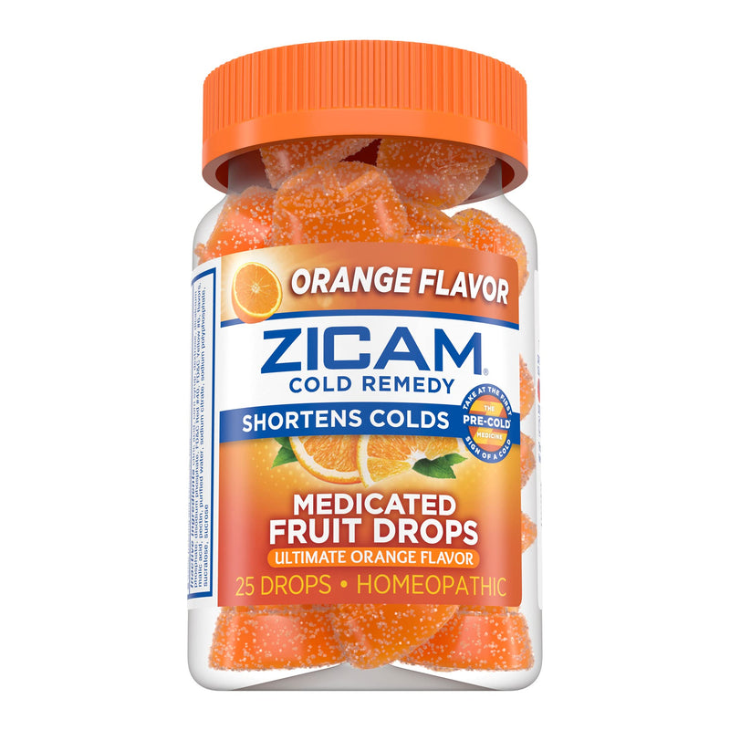 [Australia] - Zicam Cold Remedy Zinc Medicated Fruit Drops, Ultimate Orange, 25 Count (Pack of 1) 25 Count (Pack of 1) 