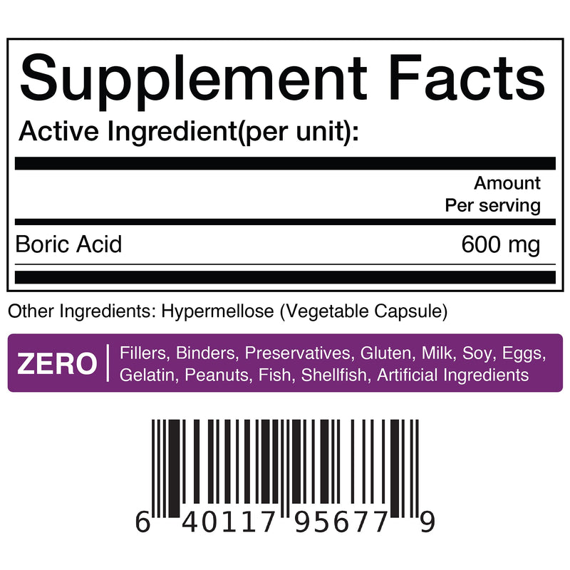 [Australia] - Balance Breens Boric Acid Vaginal Suppositories 600 mg - Intimate Health Support, Promotes Healthy pH Balance - 30 Vaginal Use Capsules 