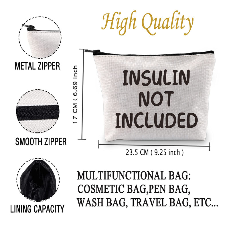 [Australia] - Funny Diabetic Medicine Bag Insulin Not Included Diabetes Supply Bag Type 1 One Carrying Case Gift (Not Included B) Not Included B 