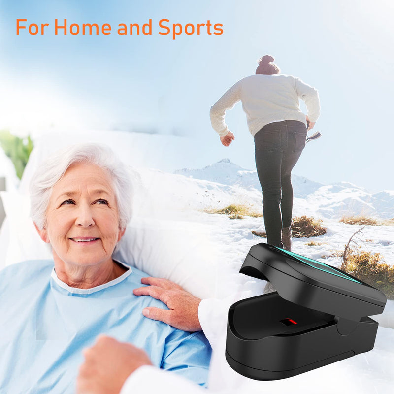 [Australia] - Dr.Oxi Pulse oximeter fingertip, Blood Oxygen Saturation Monitor , Portable Blood Oxygen Saturation Monitor for Heart Rate and SpO2 Level （BLACK） 