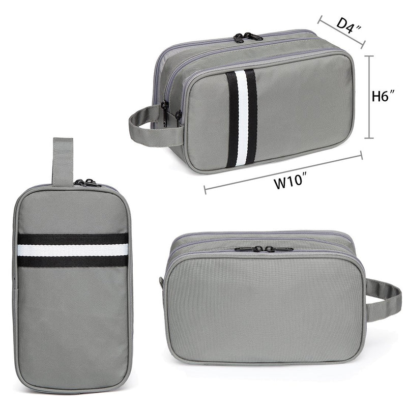 [Australia] - Large Toiletry Bag,VASCHY Waterproof Travel Kit Case for Makeup, Cosmetic, Shaving with Separate Compartments Gray 