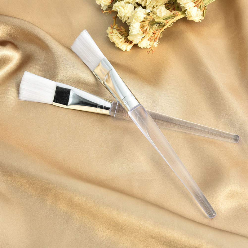 [Australia] - AKOAK 3 Pcs Transparent Crystal Rod Mask Brush, Soft Fiber Bristles, Used for Facial Care, Beauty and Makeup Tools 