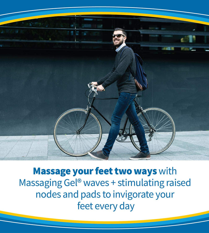 [Australia] - Dr. Scholl's Stimulating Step Insoles with Massaging Gel Plus Stimulating Nodes, Unisex 1 Pair Men's 8-13 