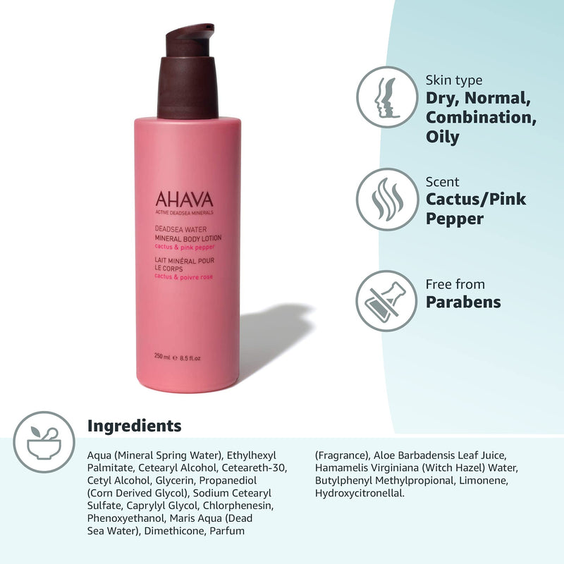 [Australia] - AHAVA Mineral Body Lotion Cactus and Pink Pepper 250 ml 