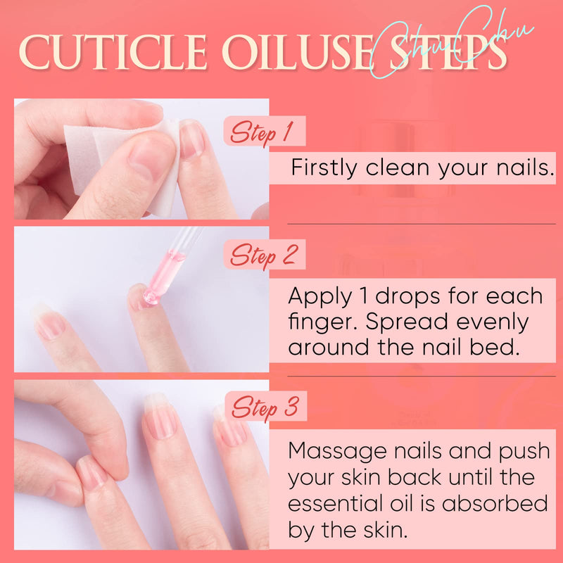 [Australia] - CHUCHU Cuticle Oil for Nails, 15ml, Jojoba Nail Cuticle Oil Contain Vitamin B & E, Moisturizes Cuticle and Nail's Skin, Strengthens Nails, Prevents Hangnails and Chapped, Cherry 