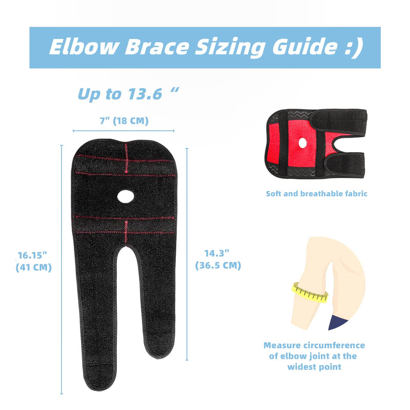 [Australia] - Solmyr Elbow Brace, Tennis Elbow Support Brace, Elbow Strap for Tendinitis, Sprained Elbows, Golfer's Elbow, Adjustable Elbow Strap with Dual-Spring Stabilizer,Provides Support and Relieve Pain,Unisex 