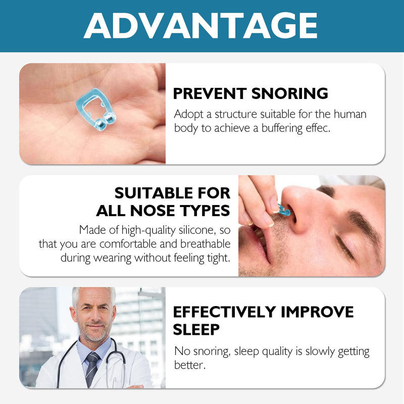 [Australia] - Snore Stopper, Anti Snoring Devices, 4 PCS Magnetic Anti Snoring Nose Clip Provide The Effective Snoring Solution to Stop Snoring 4 Count (Pack of 1) 