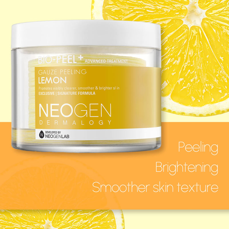 [Australia] - Neogen Dermalogy Bio Peel Gauze Peeling Lemon (200 ml/30pads) Premium exfoliating pads 