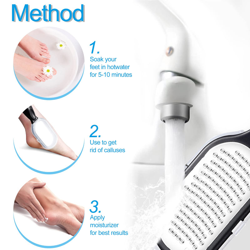 [Australia] - Sularpek Foot File, Foot Scraper, Best Foot Care Pedicure Metal Surface Tool to Remove Hard Skin Can Be Used on Both Wet and Dry Feet, Surgical Grade Stainless Steel File 