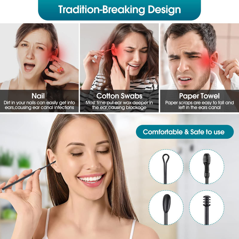 [Australia] - 11 Pcs Ear Wax Removal, Ear Cleaner Ear Wax Removal Tool, Ear Cleaning Kit Earwax Removal Kit Stainless Steel Ear Pick Set with Cleaning Brush and Storage Box 11 Pcs Ear Wax Removal Tool 