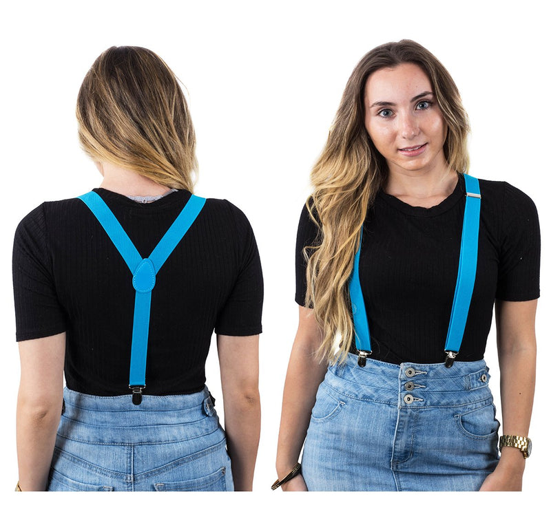 [Australia] - Suspenders - Adjustable Suspenders w/Braces - Y-Back Elastic by CoverYourHair Black 