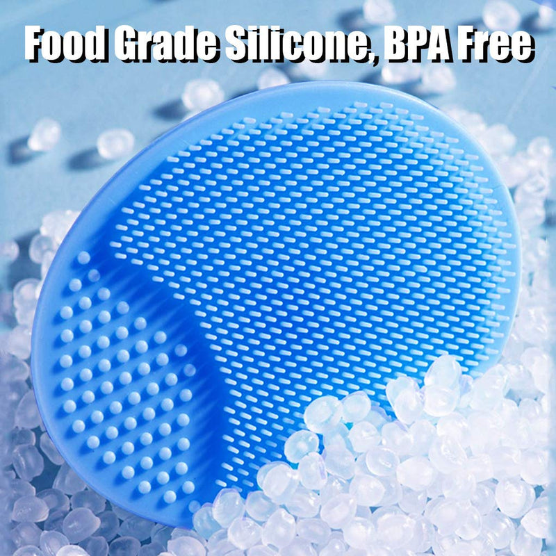 [Australia] - Baby Bath Brush, Baby Cradle Cap Brush, Silicone Massage Brush, Silicone Scrubbers Exfoliator Brush | The SkinSoother Baby Essential for Dry Skin, Cradle Cap and Eczema 2 Pack (Blue & Green) Blue & Green 