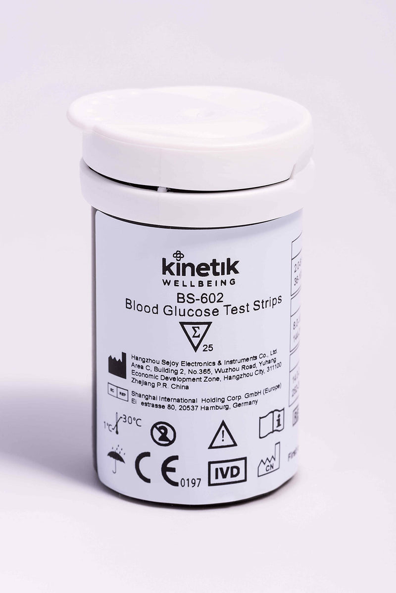 [Australia] - Kinetik Wellbeing Blood Glucose Test Strips (Pack of 50) – Used by The NHS – in Association with St John Ambulance – Test Strips Available on Prescription 