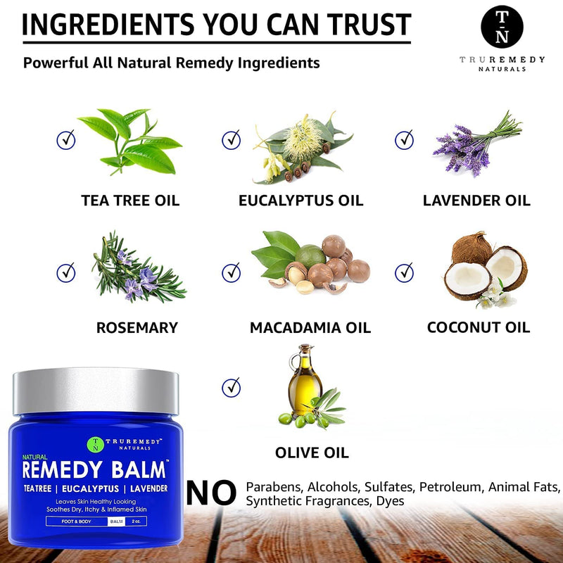 [Australia] - Remedy Tea Tree Oil Balm & Body Wash Bundle | Helps Body Odor, Athlete's Foot, Jock Itch, Ringworm, Yeast Infections, Skin Irritations, Eczema, Rashes for Women/Men | 100% Natural Tea Tree Mint & Aloe 
