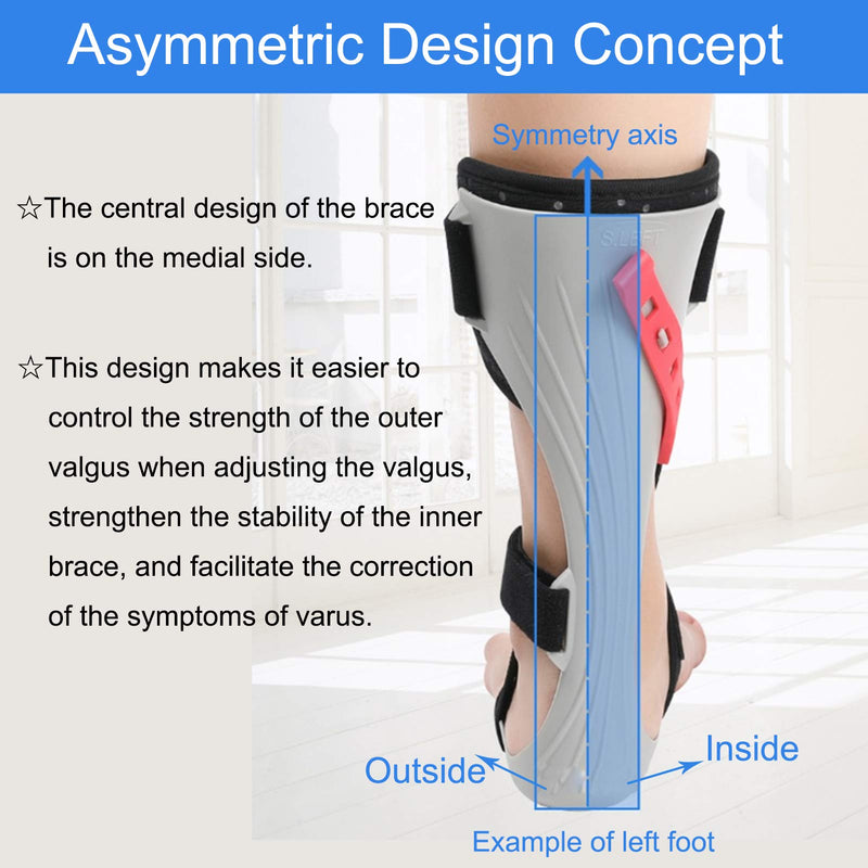 [Australia] - Ankle Foot Orthosis Support AFO Brace Foot Drop Orthosis Stroke Hemiplegia Rehabilitation Equipment Foot Varus Correction Shoes Foot Fracture Fixed Foot Support(Left/L) 