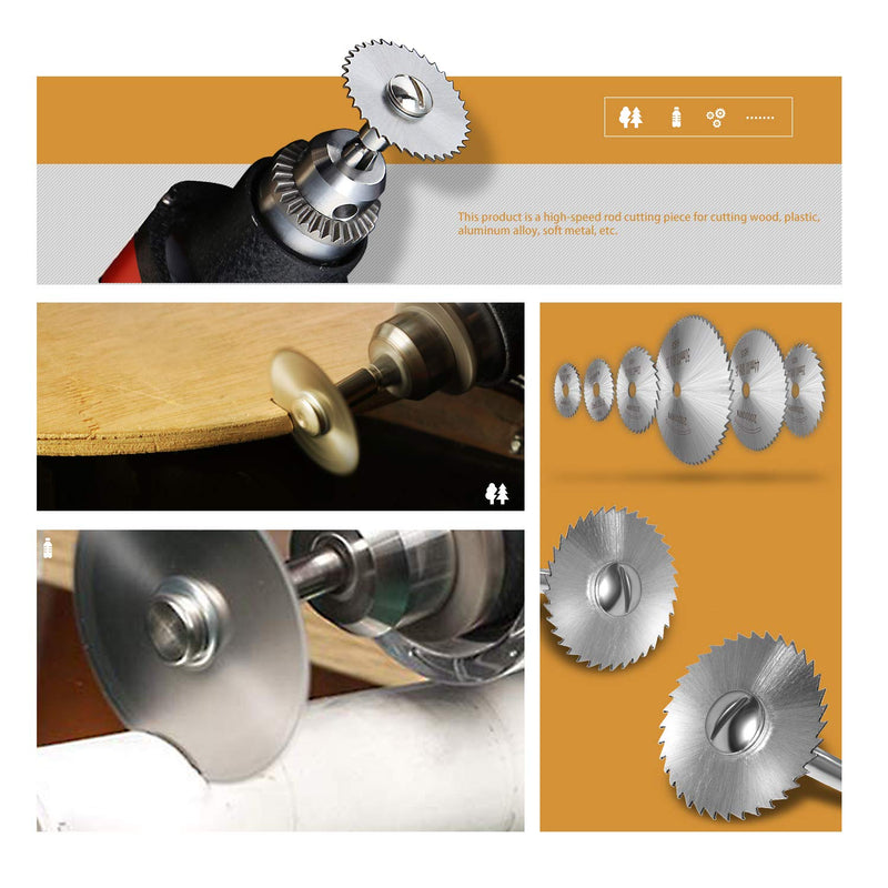 [Australia] - Cutting Wheel Set 36pcs for Rotary Tool, HSS Circular Saw Blades 6pcs, Resin Cutting Discs 20pcs, 545 Diamond Cutting Wheels 10psc with 2 Screwdrivers 
