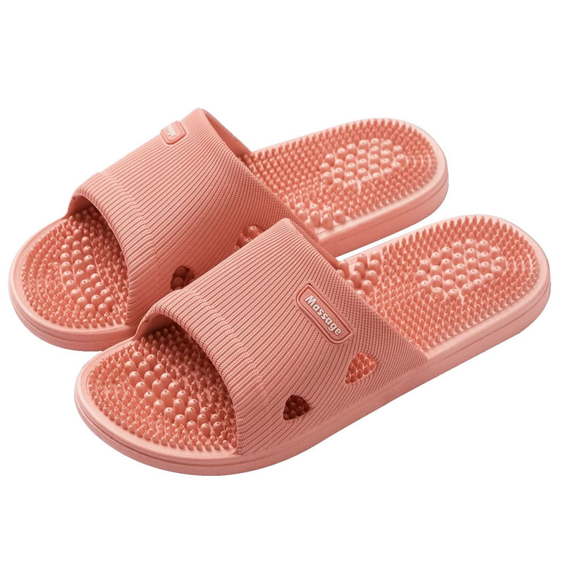 [Australia] - Reflexology Slippers Foot Massager for Plantar Fasciitis Acupressure Acupuncture Slippers Arthritis Pain Relief for feet Man Women Stress Relief Gifts (Pink, UK Women 5.5-6) Pink 