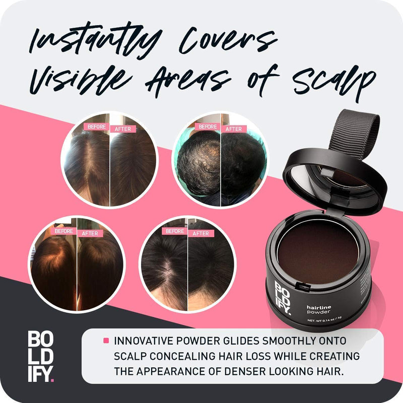 [Australia] - BOLDIFY Hairline Powder (Auburn) Instantly Conceals Hair Loss and Fills In Receding Hairlines, Bald Spots, and Wide Parts - Stain-Proof 48 Hour Formula for Hair & Beard - Gray Hair Coverage Auburn 