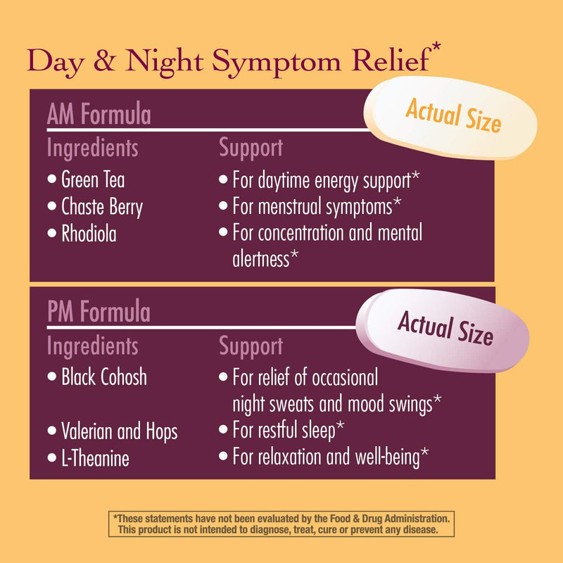 [Australia] - Nature's Way AM/PM PeriMenopause Formula Hormone-Free Day & Night Relief, 30AM & 30PM Tablets 
