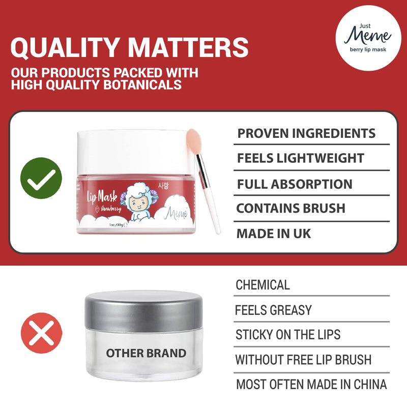 [Australia] - MeMe Lip Mask 1Oz - Korean Skincare Lip Treatment - Overnight Lip Sleeping Mask Effectively Moisturizes & Repairs Dry Chapped Lips, Collagen Peptide Lip Care Sleep Mask with Hyaluronic Acid & Vitamins 