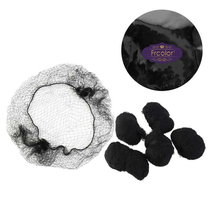 [Australia] - Frcolor 100pcs Reusable Hair Nets Invisible Elastic Edge Mesh Invisible Hairnet Hair Bun Accessories for Women Girls 50CM 
